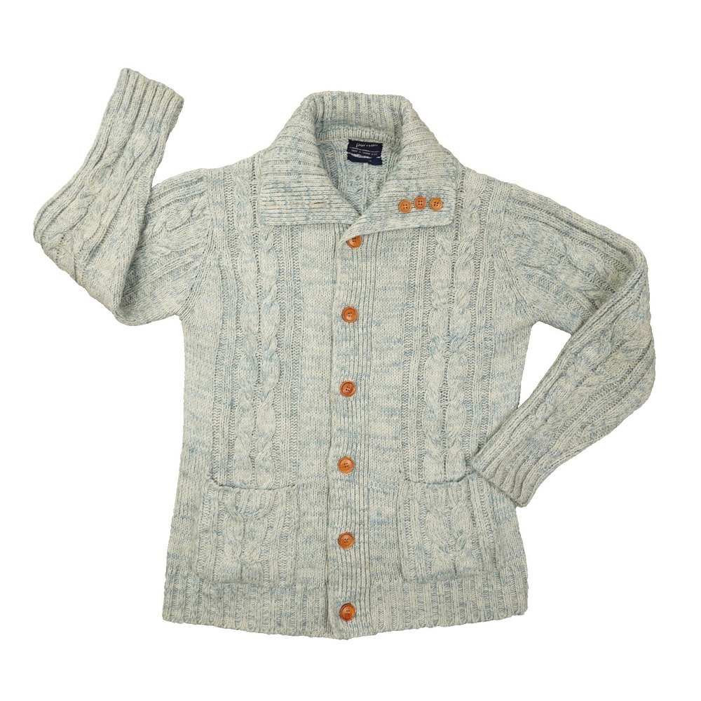 Puritan Vintage Cable Knit‎ Fisherman Seater Cardigan Men's Medium Grandpa Cabin